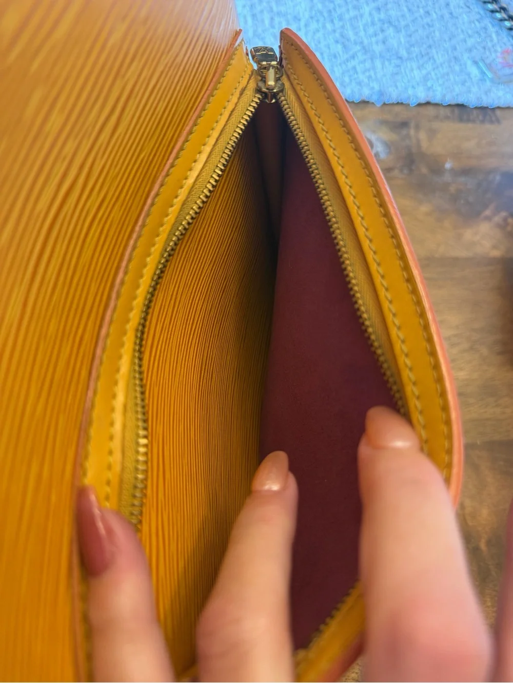 Louis Vuitton Yellow Epi Leather Backpack with Front Pocket